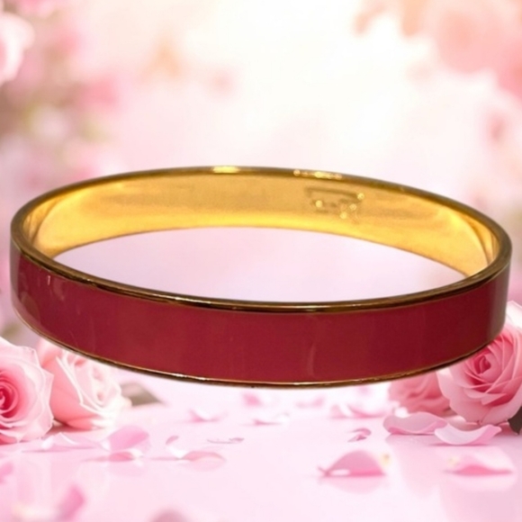 Kate Spade Tickled Pink Enamel Bangle Bracelet - Picture 2 of 3